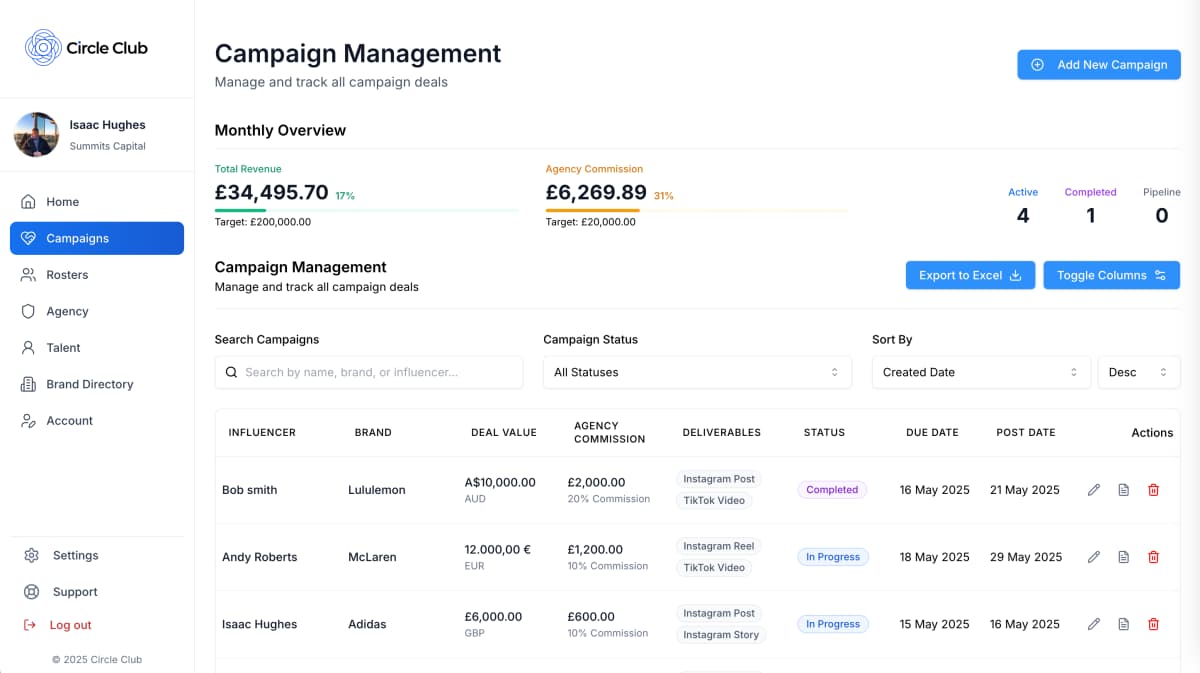Manage Campaigns
